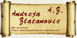 Andreja Zlatanović vizit kartica